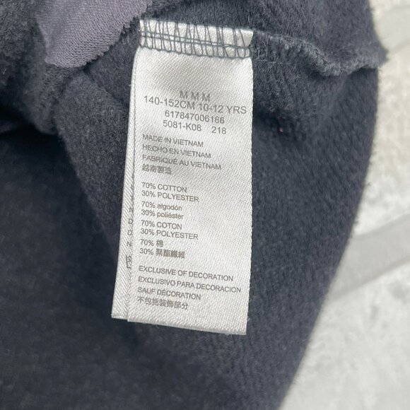 Jordan Basketball Charcoal Grey Short Sleeve Crop Sweatshirt, Size Girls 10-12 - Picture 4 of 11